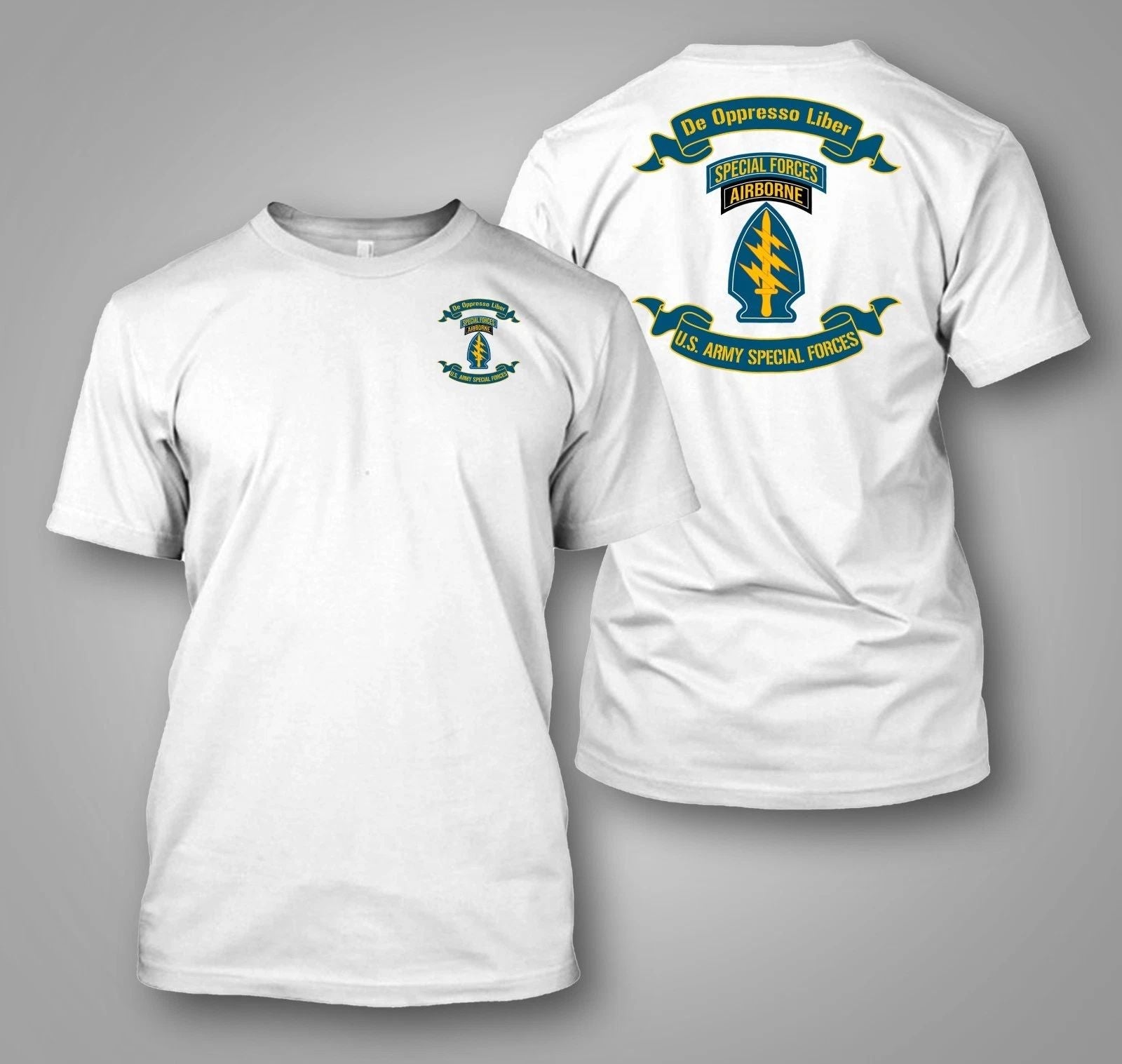 U.S. Army Special Forces Green Berets SFG  - Custom front and back t-shirt tee Unisex T-shirt, Sweatshirt, Hoodie, Long Sleeve Tee - T-Shirt, Sweatshirt, Hoodie