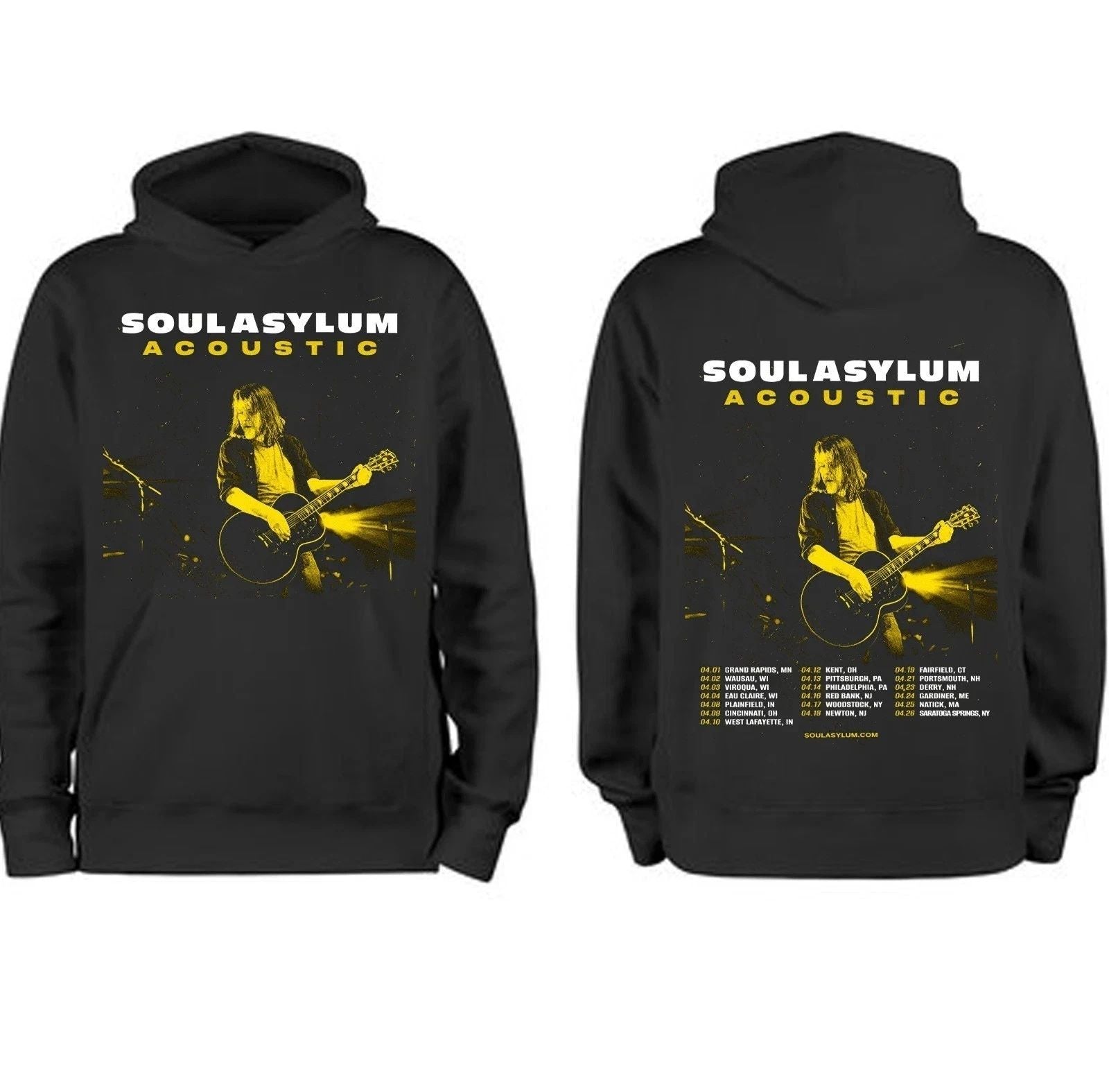Soul Asylum Acoustic Tour 2026 Hoodie Or T shirt Full Size Unisex T-shirt, Sweatshirt, Hoodie, Long Sleeve Tee - T-Shirt, Sweatshirt, Hoodie