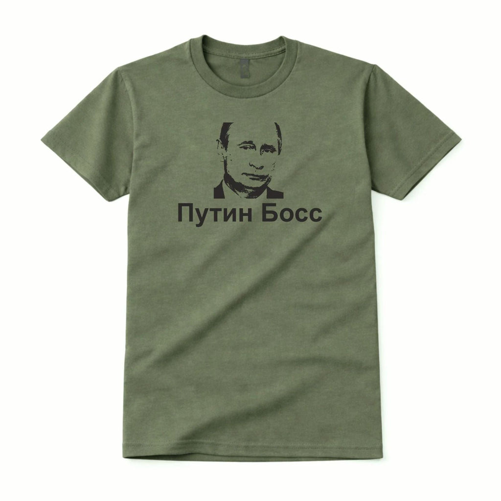 Putin The Boss T Shirt Funny Russian Political Novelty Graphic Tee Mens UK Unisex T-shirt, Sweatshirt, Hoodie, Long Sleeve Tee - T-Shirt, Sweatshirt, Hoodie