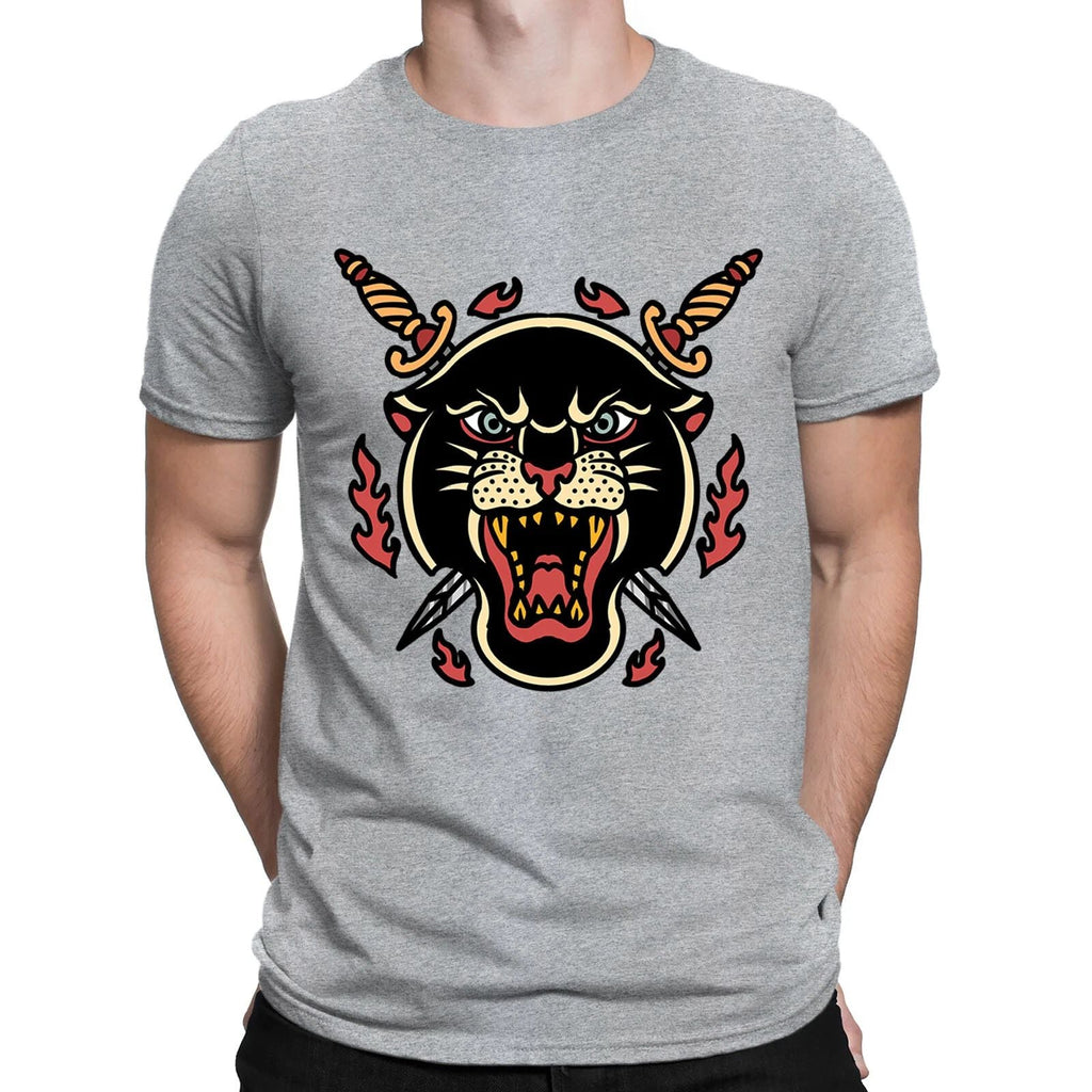 Tiger And Swords Tattoo Classic Majesty Retro Vintage Mens Womens T-Shirts #BAL Unisex T-shirt, Sweatshirt, Hoodie, Long Sleeve Tee - T-Shirt, Sweatshirt, Hoodie