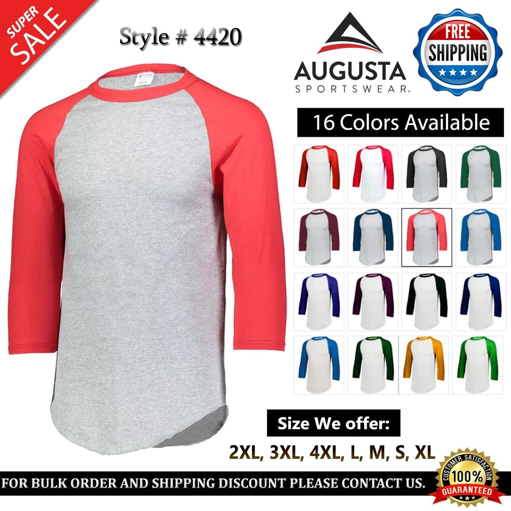 Augusta Sportswear 4420 Mens Baseball Jersey Sports T-Shirt Raglan Stylish Tee Unisex T-shirt, Sweatshirt, Hoodie, Long Sleeve Tee - T-Shirt, Sweatshirt, Hoodie