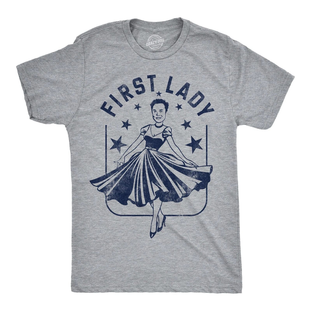 Mens Funny T Shirts First Lady Elon Sarcastic Political Graphic Novelty Tee for Unisex T-shirt, Sweatshirt, Hoodie, Long Sleeve Tee - T-Shirt, Sweatshirt, Hoodie