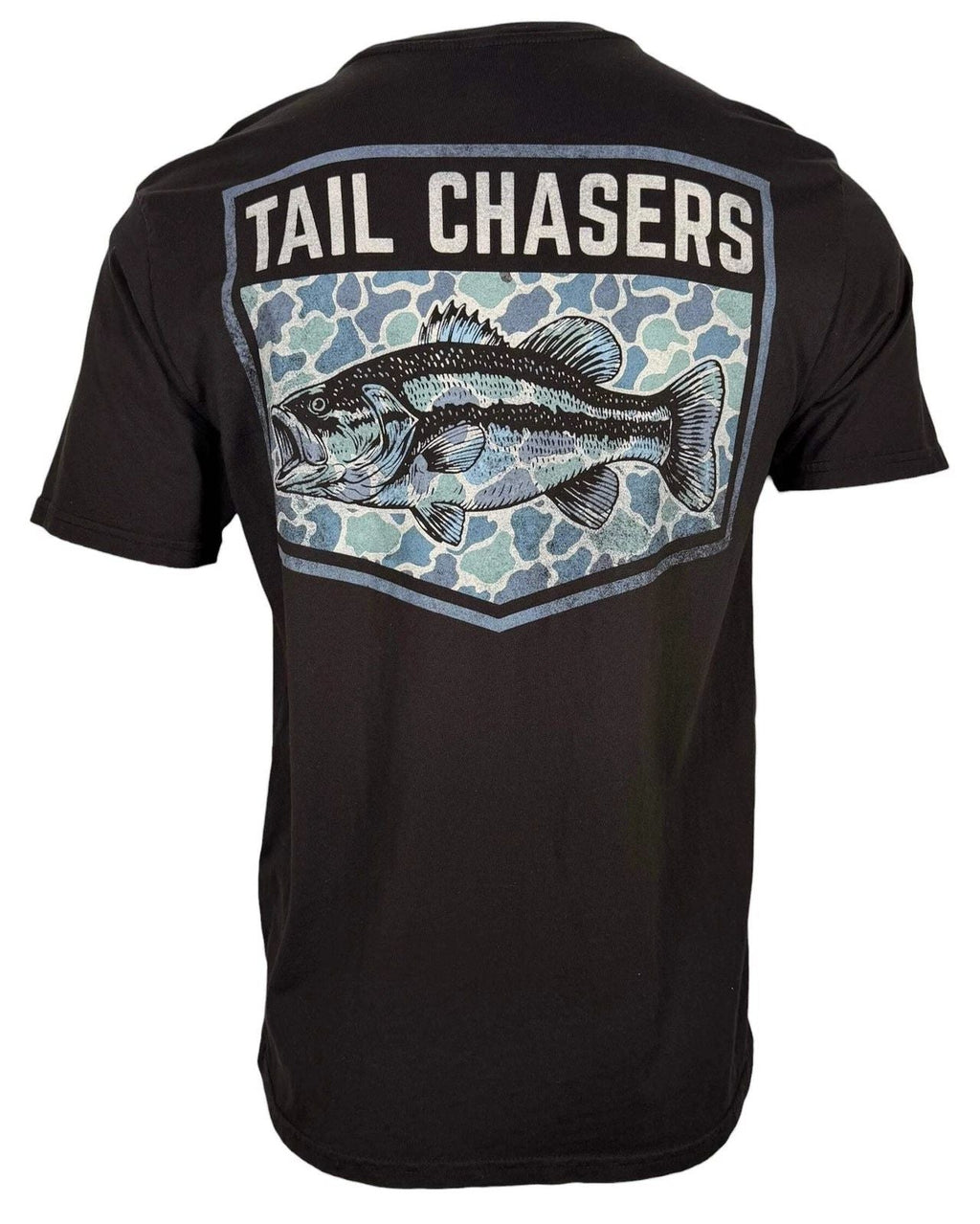 Tail Chasers Club Mens T-shirt Bass Camo Unisex T-shirt, Sweatshirt, Hoodie, Long Sleeve Tee - T-Shirt, Sweatshirt, Hoodie