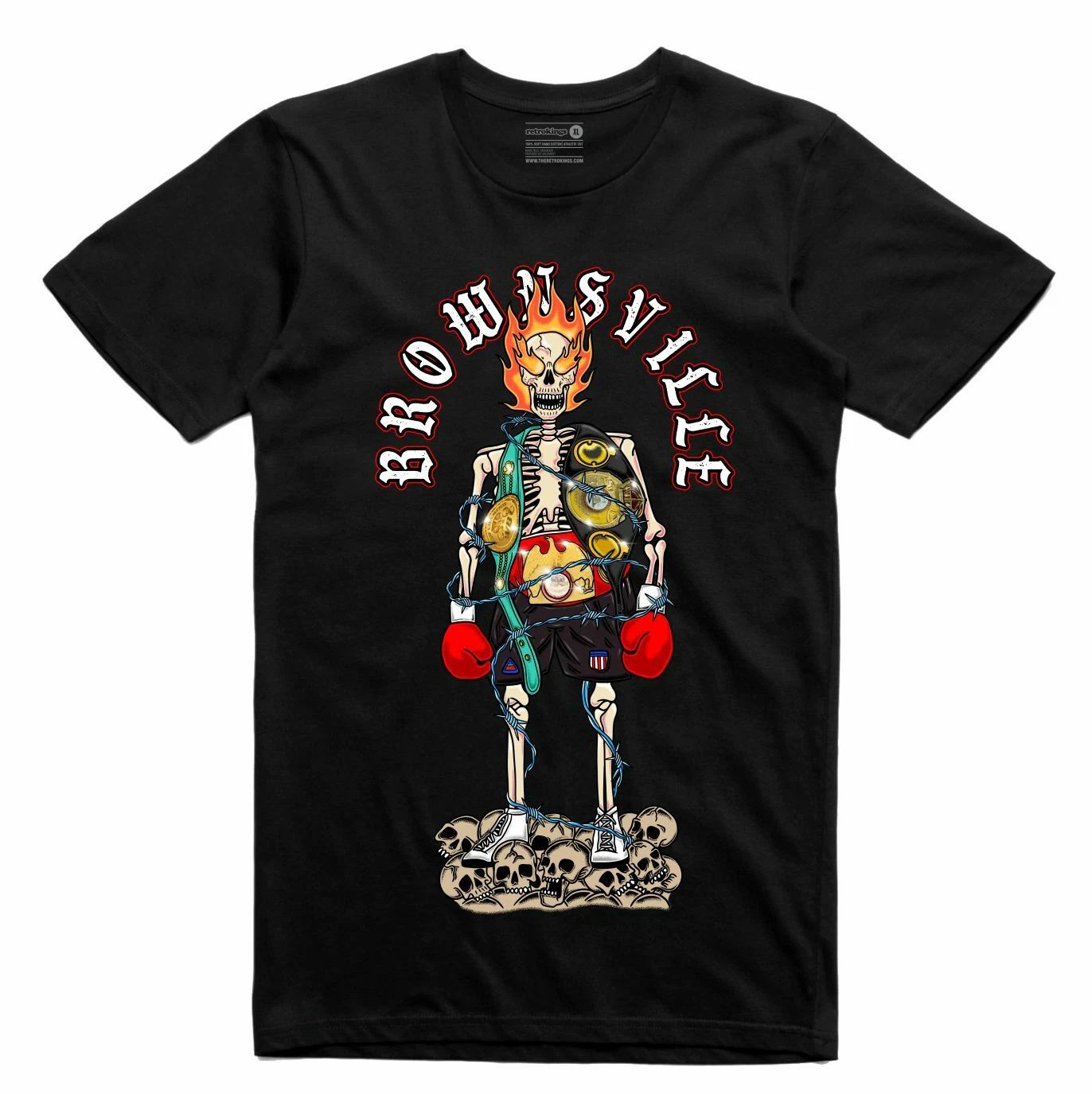 Nuovo Streetwear On Demand FLAME SKULL BOXING LEGEND NERO T-Shirt SM-3XLARGE Unisex T-shirt, Sweatshirt, Hoodie, Long Sleeve Tee - T-Shirt, Sweatshirt, Hoodie