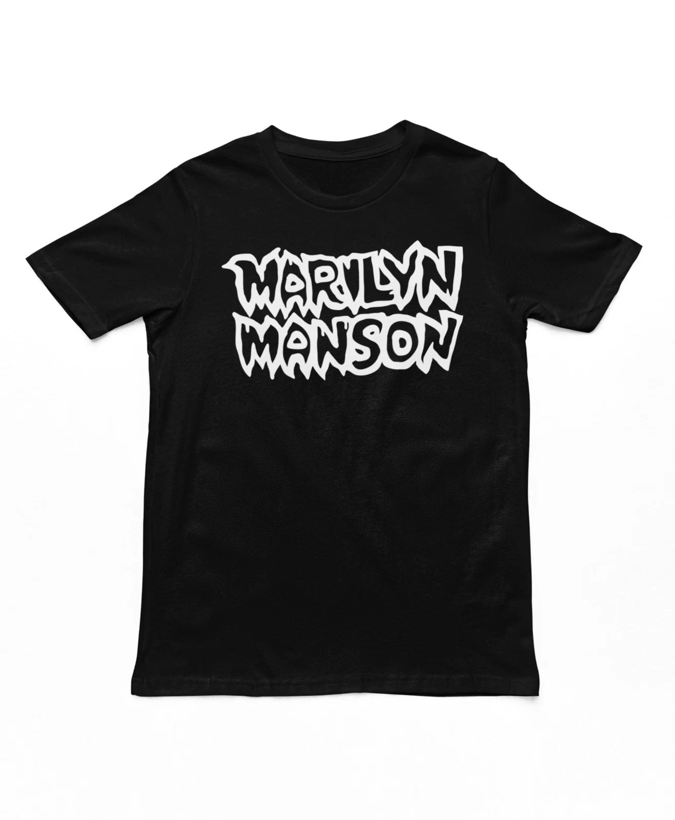 Marilyn Manson Classic Logo Mens T Shirt Music Classic Rock Band Tee New Black Unisex T-shirt, Sweatshirt, Hoodie, Long Sleeve Tee - T-Shirt, Sweatshirt, Hoodie