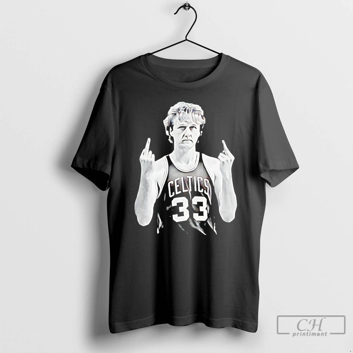 Classic Larry Bird Middle Finger T Shirts Unisex T-shirt, Sweatshirt, Hoodie, Long Sleeve Tee - T-Shirt, Sweatshirt, Hoodie