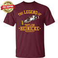 Taylor Heinicke Burgundy Washington Football Team The Legend of Taylor Heinicke Unisex T-shirt, Sweatshirt, Hoodie, Long Sleeve Tee - T-Shirt, Sweatshirt, Hoodie