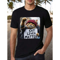 Cat Lives Matter" Funny Quotes T-Shirt - 100% Cotton, Casual & Outdoor Wear Unisex T-shirt, Sweatshirt, Hoodie, Long Sleeve Tee - T-Shirt, Sweatshirt, Hoodie