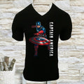 NWT CAPTAIN AMERICA SUPERHERO LOGO COMICS MEN'S V NECK SHORT SLEEVE T-SHIRT Unisex T-shirt, Sweatshirt, Hoodie, Long Sleeve Tee - T-Shirt, Sweatshirt, Hoodie