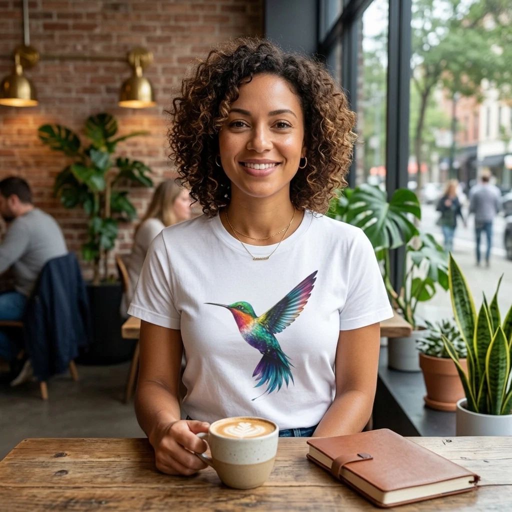 Womens Hummingbird Graphic T-Shirt  Colorful, Modern Bird Print Unisex T-shirt, Sweatshirt, Hoodie, Long Sleeve Tee - T-Shirt, Sweatshirt, Hoodie