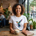 Womens Hummingbird Graphic T-Shirt  Colorful, Modern Bird Print Unisex T-shirt, Sweatshirt, Hoodie, Long Sleeve Tee - T-Shirt, Sweatshirt, Hoodie