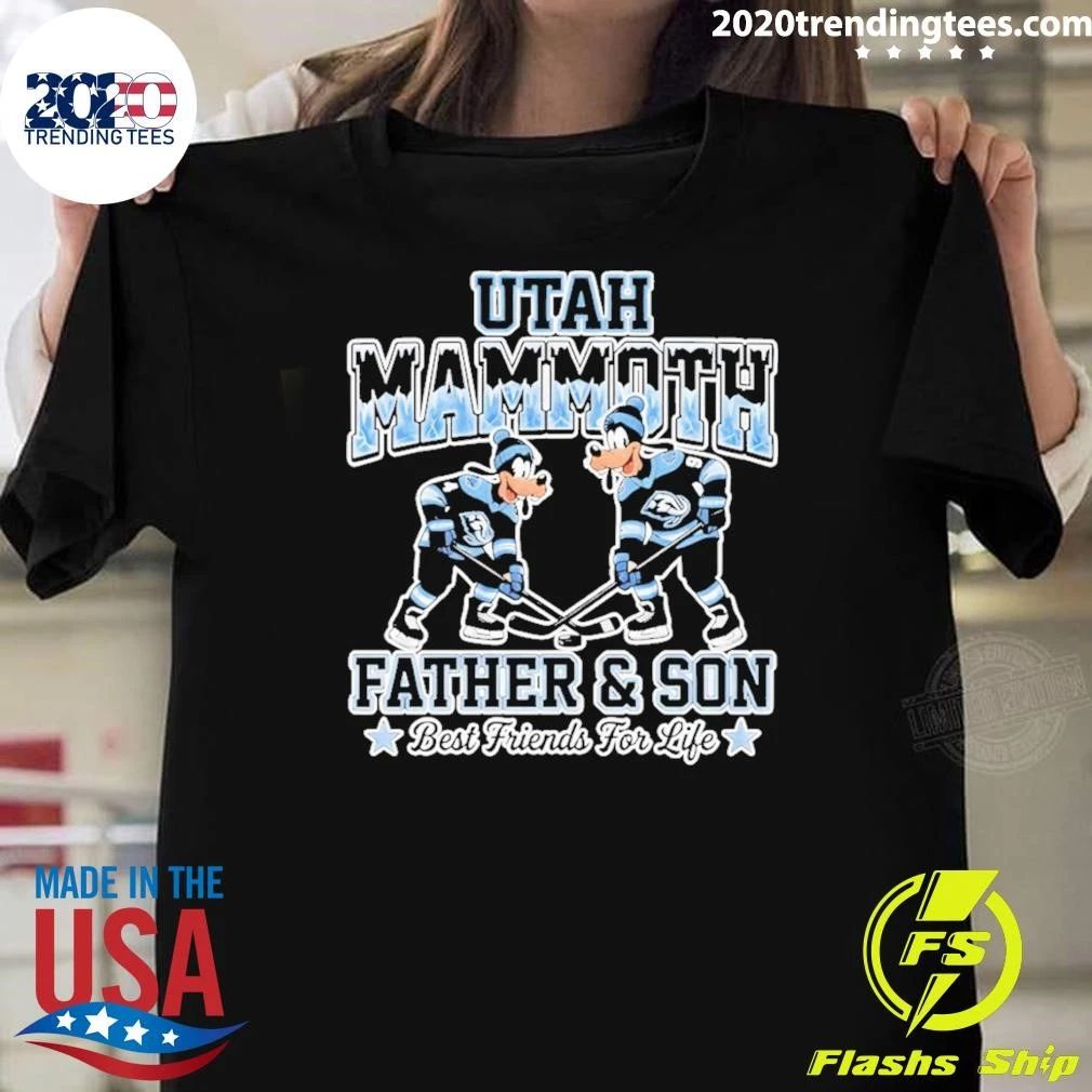 Utah Mammoth Hockey Father And Son Best Friends For Life Shirt Unisex T-shirt, Sweatshirt, Hoodie, Long Sleeve Tee - T-Shirt, Sweatshirt, Hoodie