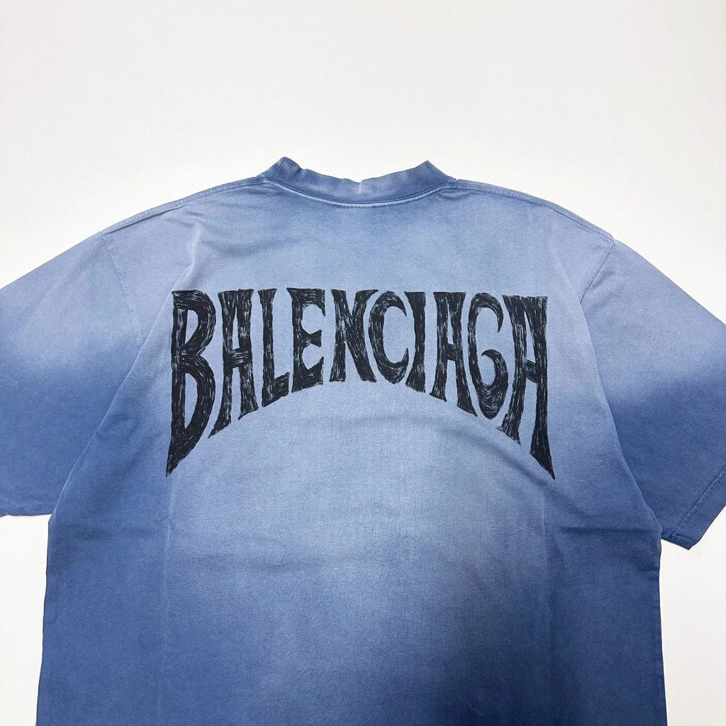 100% AUTHENTIC BALENCIAGA SIZE M MEDIUM BLUE WASH OVERSIZED TSHIRT DYE  MENS TEE Unisex T-shirt, Sweatshirt, Hoodie, Long Sleeve Tee - T-Shirt, Sweatshirt, Hoodie