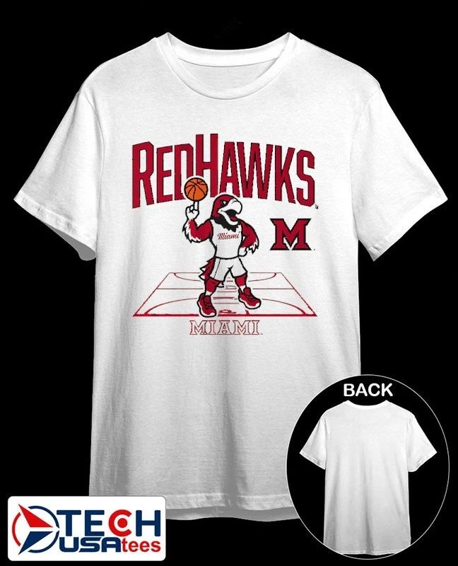 Miami Redhawks Basketball mascot court shirt Unisex T-shirt, Sweatshirt, Hoodie, Long Sleeve Tee - T-Shirt, Sweatshirt, Hoodie