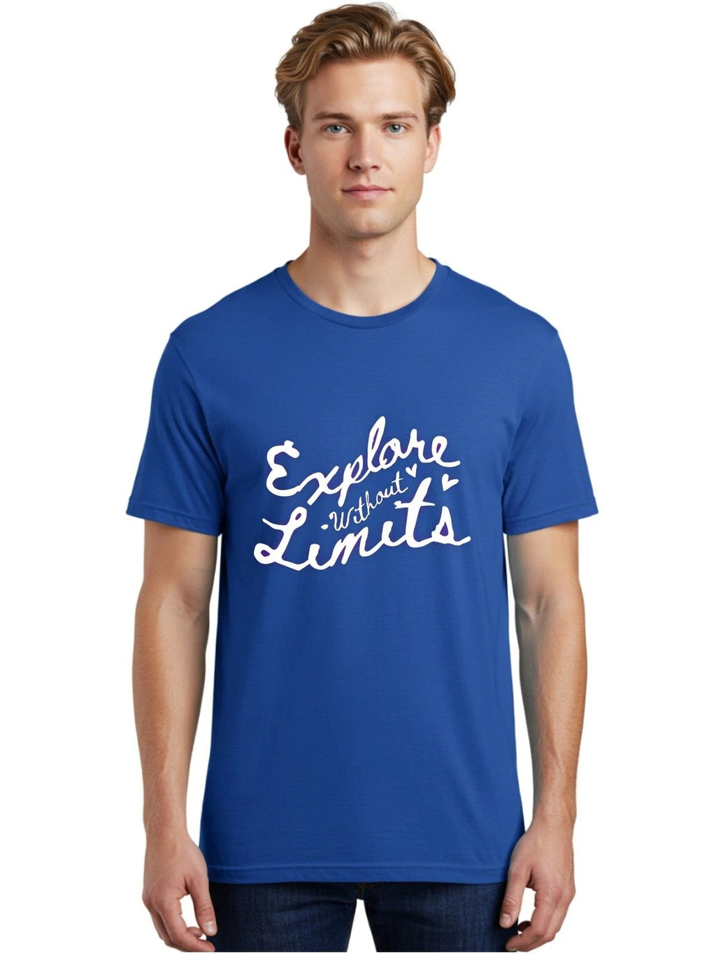 Explore-Without-Limits Mens Graphic Tee, 100% Cotton, Casual Summer Wear Unisex T-shirt, Sweatshirt, Hoodie, Long Sleeve Tee - T-Shirt, Sweatshirt, Hoodie