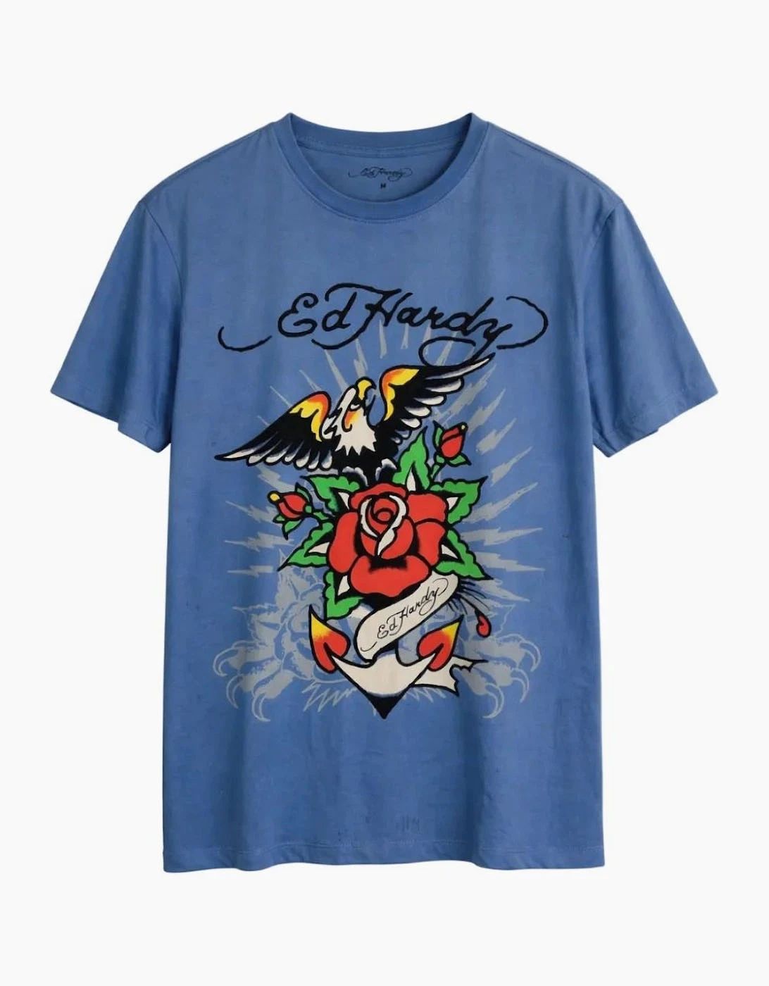 ED Hardy Eagle Vintage Wash Blue T-Shirt Unisex T-shirt, Sweatshirt, Hoodie, Long Sleeve Tee - T-Shirt, Sweatshirt, Hoodie