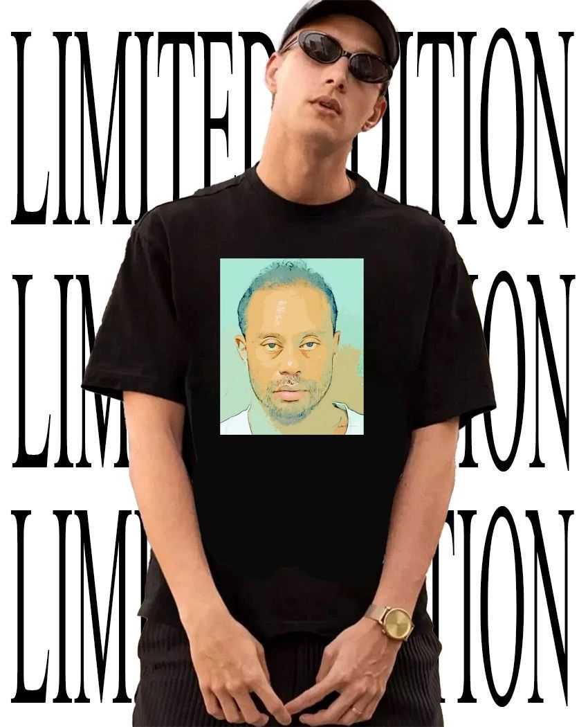 Tiger Woods Mugshot Stylized Golf shirt Unisex T-shirt, Sweatshirt, Hoodie, Long Sleeve Tee - T-Shirt, Sweatshirt, Hoodie