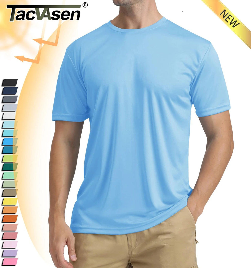 Men's UPF50+ Short Sleeve Fishing Shirts Skin Protection Swim Shirts Casual Tops Unisex T-shirt, Sweatshirt, Hoodie, Long Sleeve Tee - T-Shirt, Sweatshirt, Hoodie