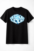Savage Mode Neon Graphic T-Shirt Black Glow Streetwear Unisex Trendy Tee Unisex T-shirt, Sweatshirt, Hoodie, Long Sleeve Tee - T-Shirt, Sweatshirt, Hoodie