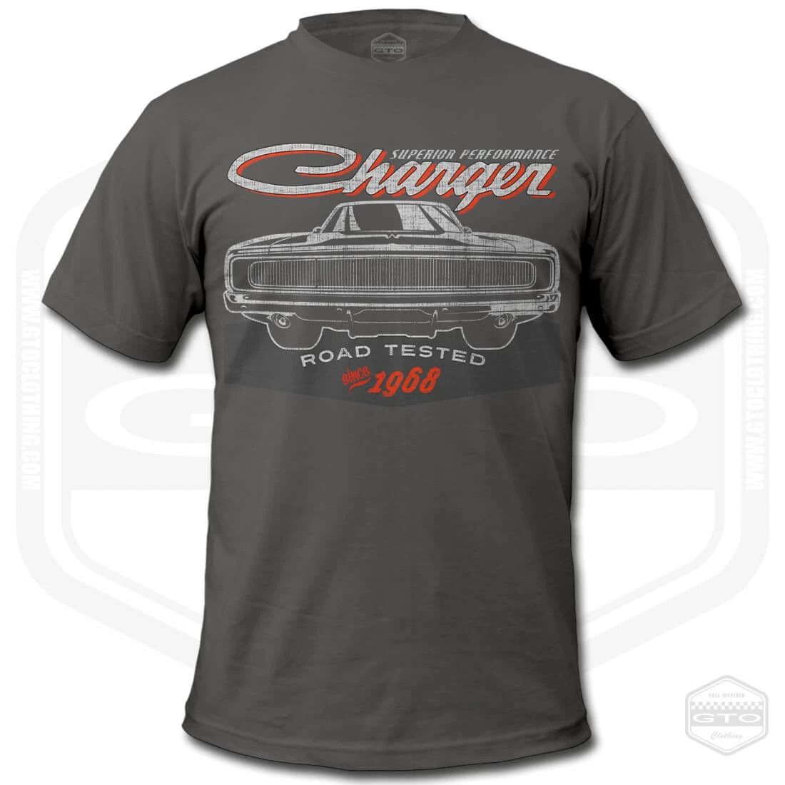 1968 Charger Road Tested T-Shirt Men American Muscle Car Fan Art Unisex T-shirt, Sweatshirt, Hoodie, Long Sleeve Tee - T-Shirt, Sweatshirt, Hoodie