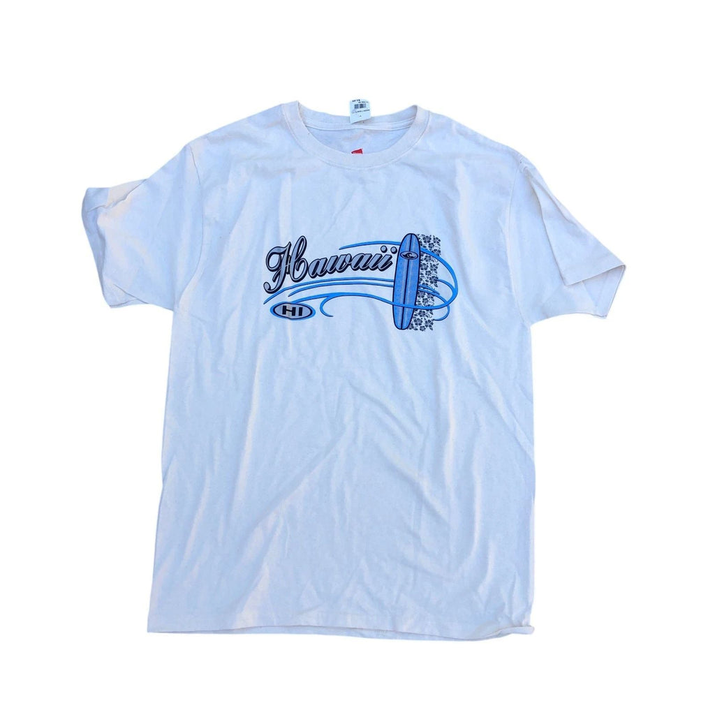 HANES Hawaii Surfboard T Shirt Men's MED White Short Sleeve Crew BRAND NEW Unisex T-shirt, Sweatshirt, Hoodie, Long Sleeve Tee - T-Shirt, Sweatshirt, Hoodie