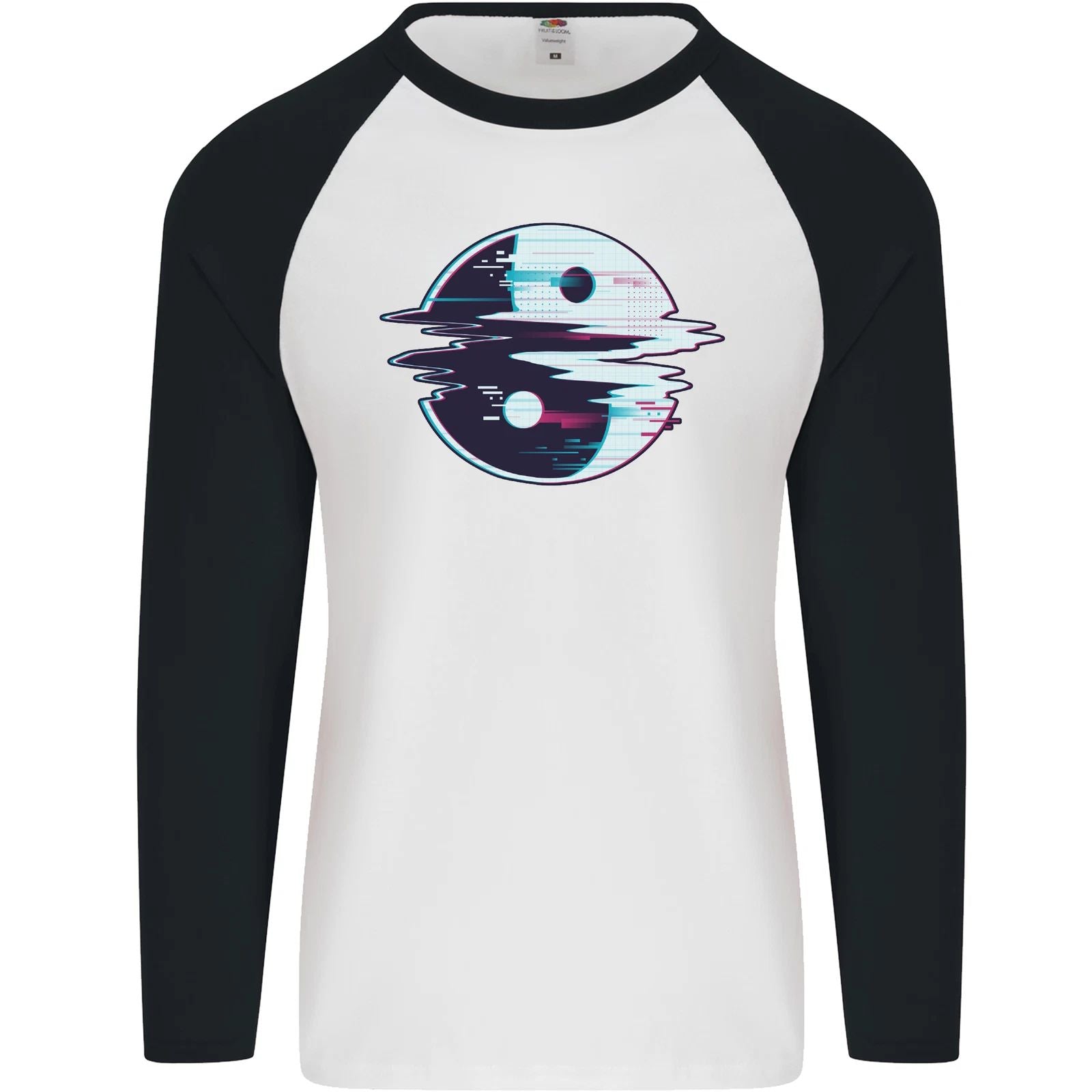 Yin Yang Glitch Yoga Meditation SCI-FI MMA Mens L/S Baseball T-Shirt Unisex T-shirt, Sweatshirt, Hoodie, Long Sleeve Tee - T-Shirt, Sweatshirt, Hoodie