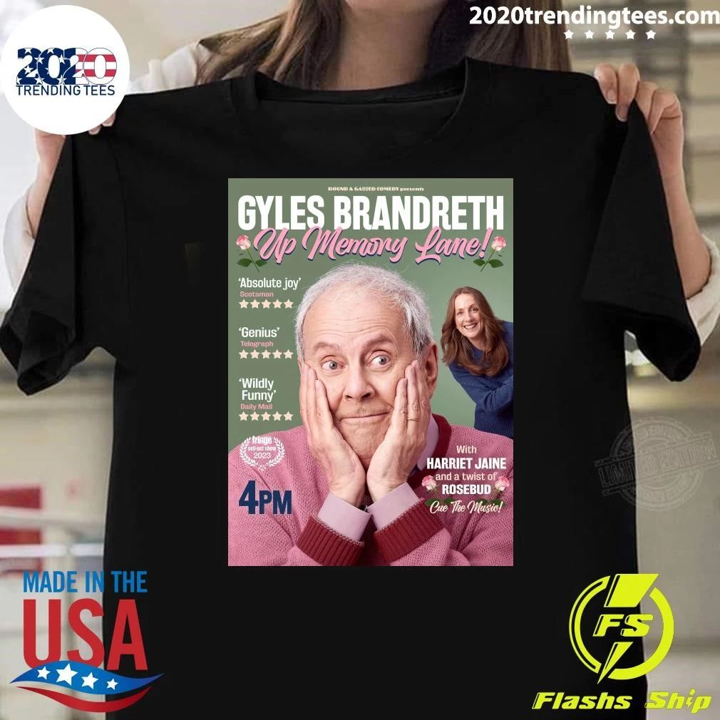 Bound & Gassed Comedy Presents Gyles Brandreth Up Memory Lane Shirt Unisex T-shirt, Sweatshirt, Hoodie, Long Sleeve Tee - T-Shirt, Sweatshirt, Hoodie