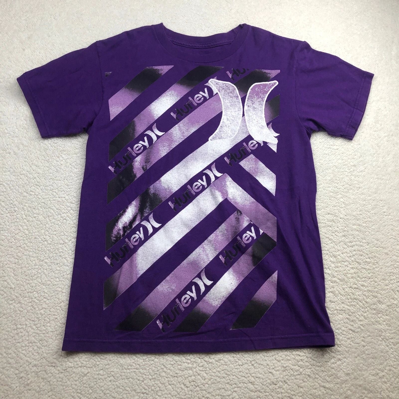 Hurley Shirt Mens Small Purple Short Sleeve Surf Skate Graphic Print Unisex T-shirt, Sweatshirt, Hoodie, Long Sleeve Tee - T-Shirt, Sweatshirt, Hoodie