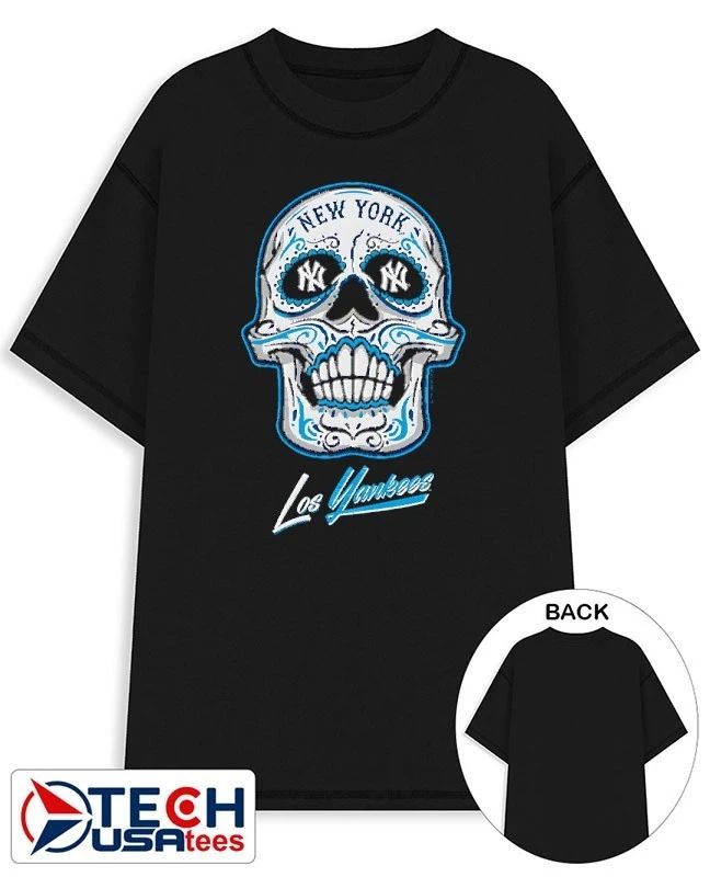 New York Yankees Sugar Skull shirt Unisex T-shirt, Sweatshirt, Hoodie, Long Sleeve Tee - T-Shirt, Sweatshirt, Hoodie