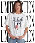 Ted Lasso Believe x USA Crest shirt Unisex T-shirt, Sweatshirt, Hoodie, Long Sleeve Tee - T-Shirt, Sweatshirt, Hoodie