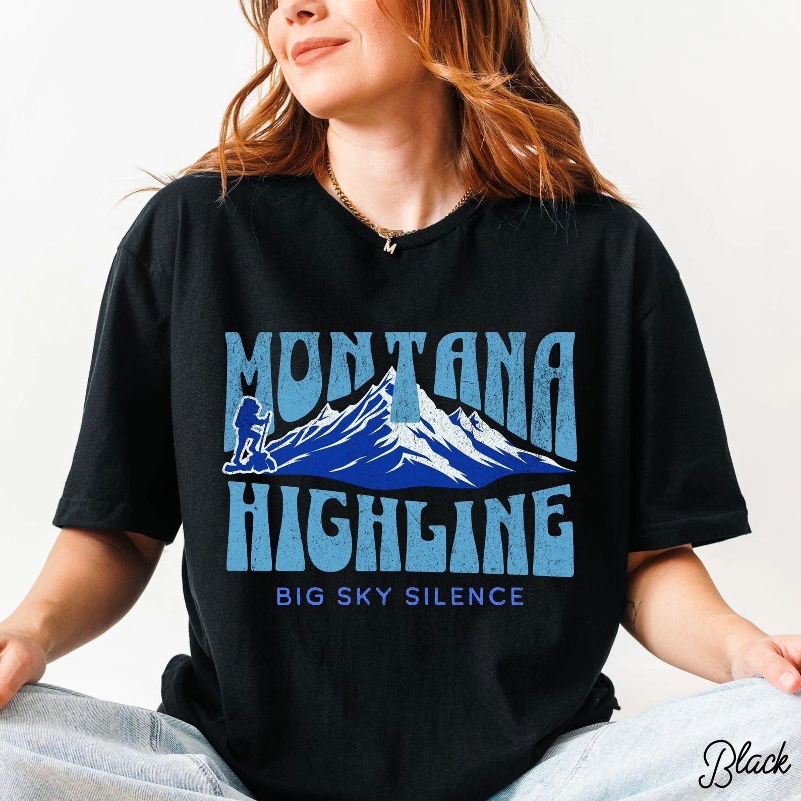 Montana Highline T-Shirt Travel Gift for Montana Trip Lovers Souvenir Tee Unisex T-shirt, Sweatshirt, Hoodie, Long Sleeve Tee - T-Shirt, Sweatshirt, Hoodie