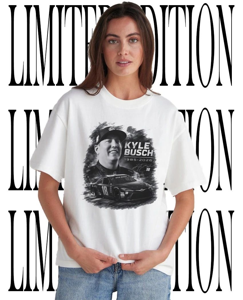 Kyle Busch 18 1985-2026 NASCAR Grunge shirt Unisex T-shirt, Sweatshirt, Hoodie, Long Sleeve Tee - T-Shirt, Sweatshirt, Hoodie