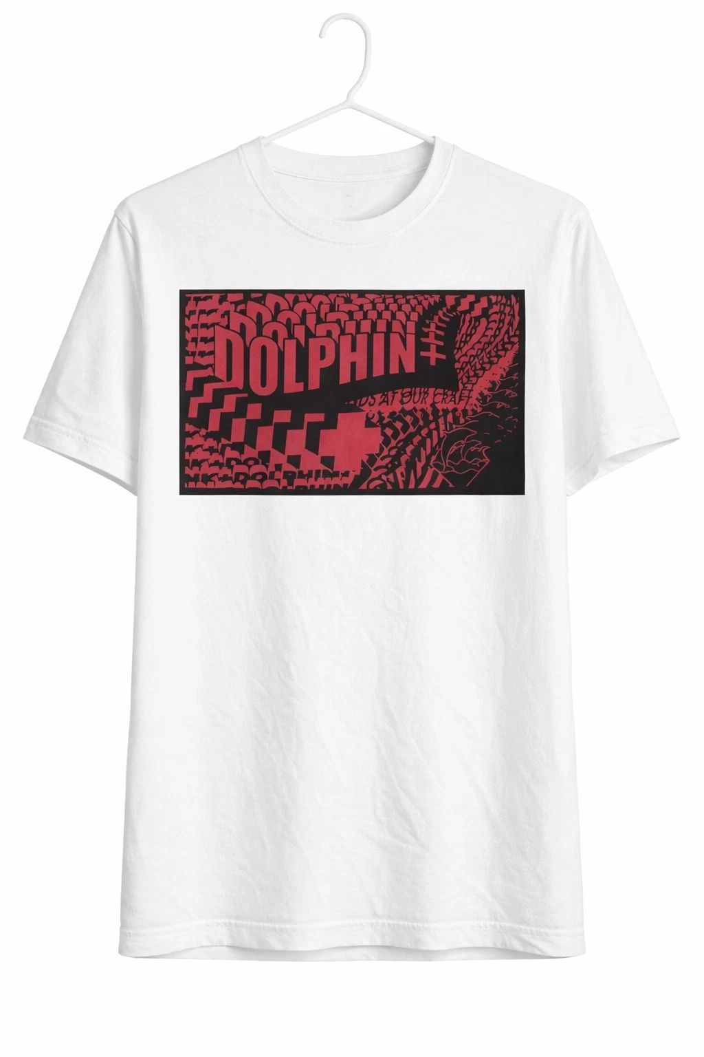 Pink Dolphin T-shirt Graphic Print White Large New Sz L Stylish L100 Unisex T-shirt, Sweatshirt, Hoodie, Long Sleeve Tee - T-Shirt, Sweatshirt, Hoodie