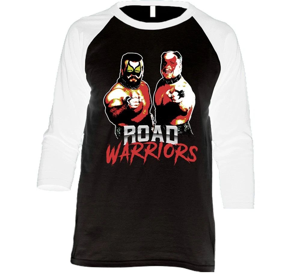 Road Warriors Retro Wrestling Fan Raglan 3/4 Sleeve Shirt Unisex T-shirt, Sweatshirt, Hoodie, Long Sleeve Tee - T-Shirt, Sweatshirt, Hoodie