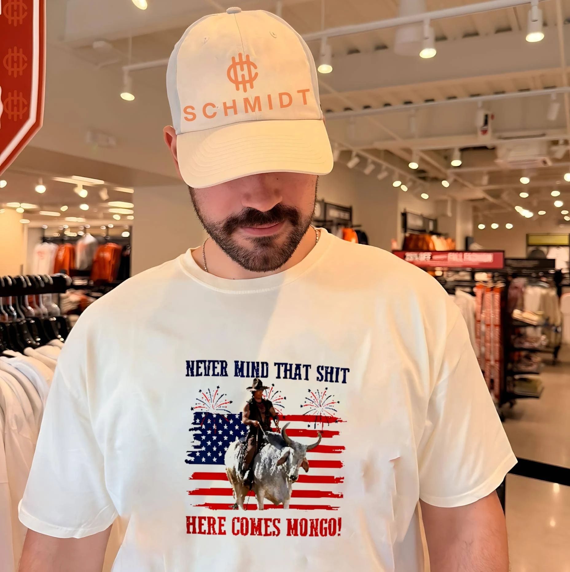 Blazing Saddles Never Mind That Shit Here Comes Mongo 4th of July Shirt Unisex T-shirt, Sweatshirt, Hoodie, Long Sleeve Tee - T-Shirt, Sweatshirt, Hoodie