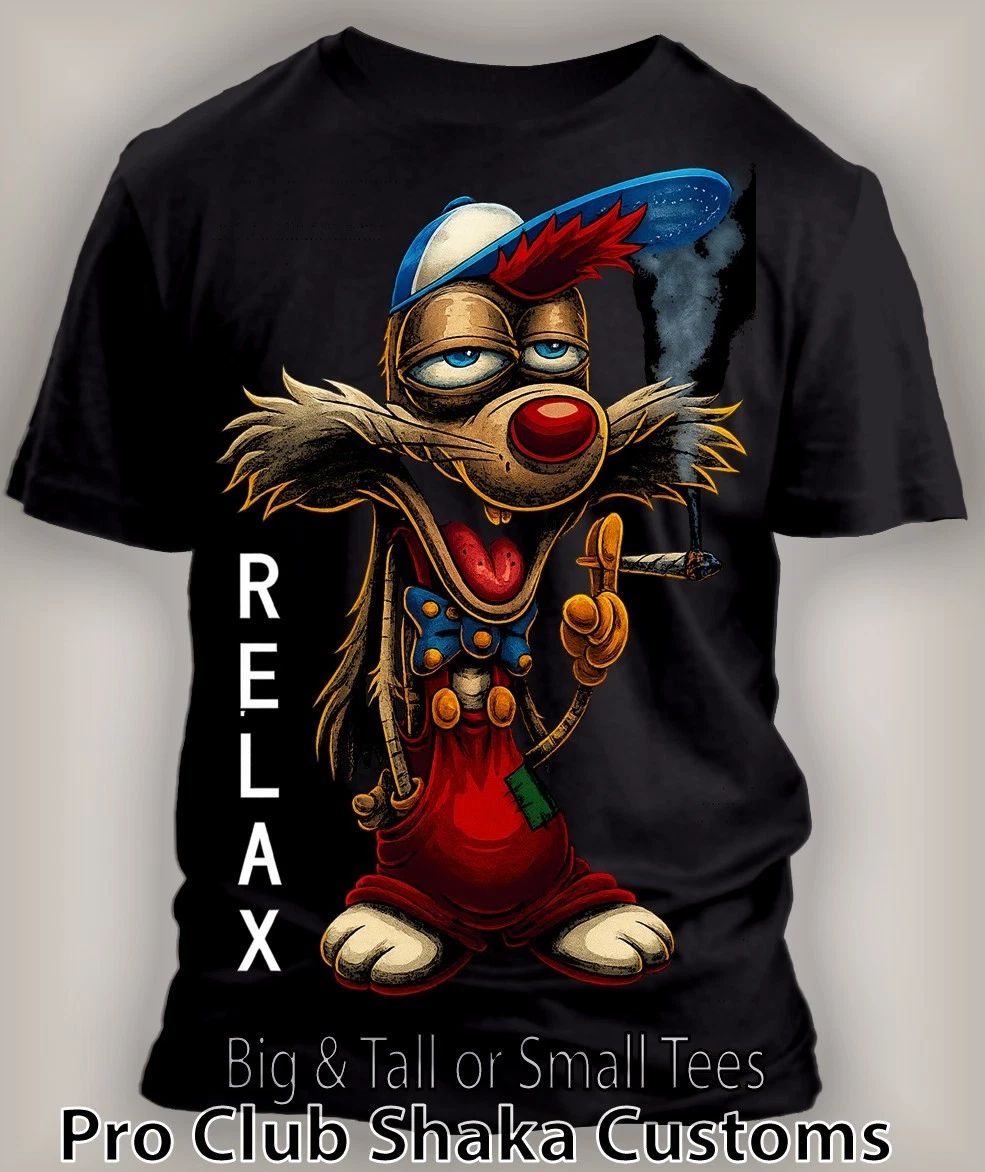 Streetwear Relax Smoker RAT Tee Shirt Big Tall Small Graphic Pro Club Shaka RTP Unisex T-shirt, Sweatshirt, Hoodie, Long Sleeve Tee - T-Shirt, Sweatshirt, Hoodie