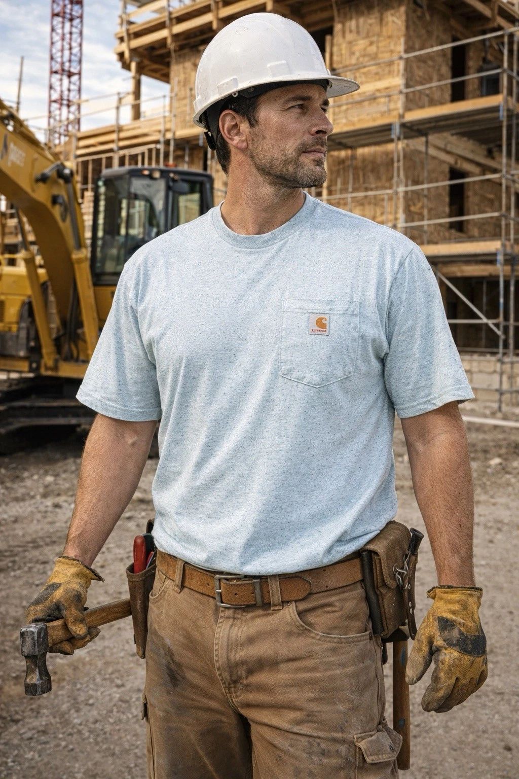 Carhartt Pocket Tee Sz  L Loose Fit Large Blue Short Sleeve Utility Outdoor Work Unisex T-shirt, Sweatshirt, Hoodie, Long Sleeve Tee - T-Shirt, Sweatshirt, Hoodie