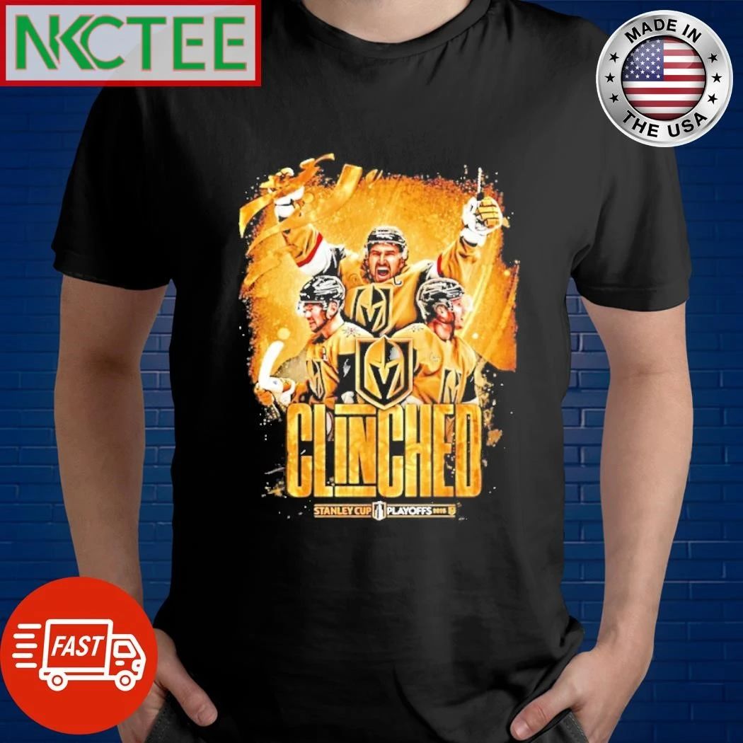 Vegas Golden Knights Clinched Stanley Cup Playoffs 2026 shirt Unisex T-shirt, Sweatshirt, Hoodie, Long Sleeve Tee - T-Shirt, Sweatshirt, Hoodie