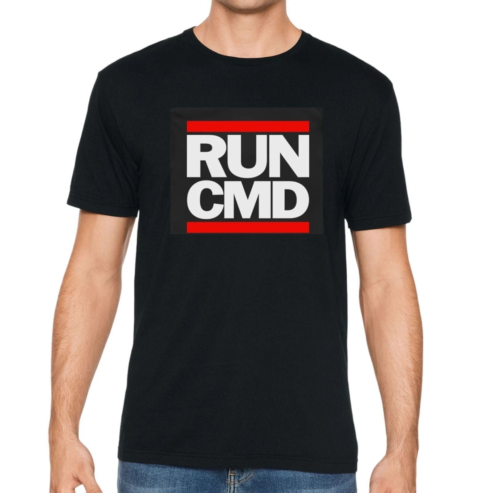 Run CMD T Shirt Mens Funny Computer Geek Nerd Tech Tee Unisex Short Sleeve Top Unisex T-shirt, Sweatshirt, Hoodie, Long Sleeve Tee - T-Shirt, Sweatshirt, Hoodie
