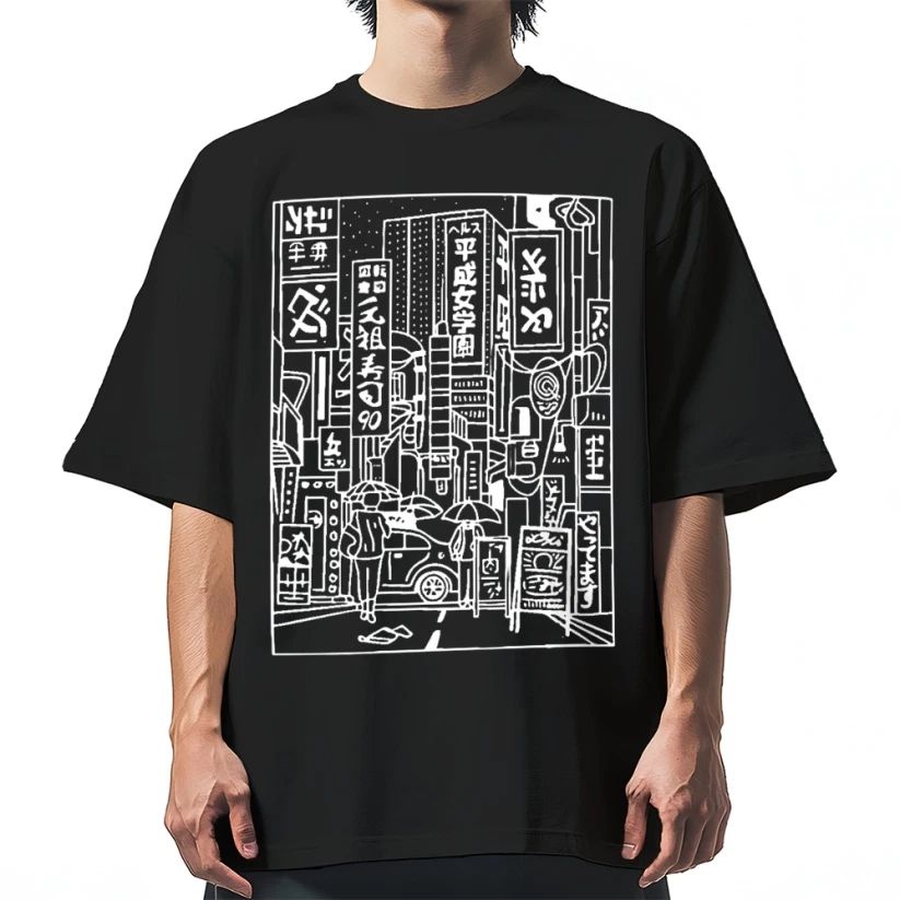 Minimalist Tokyo Street Cotton casual T-shirt, Graphic T-Shirt Unisex, Art Shirt Unisex T-shirt, Sweatshirt, Hoodie, Long Sleeve Tee - T-Shirt, Sweatshirt, Hoodie