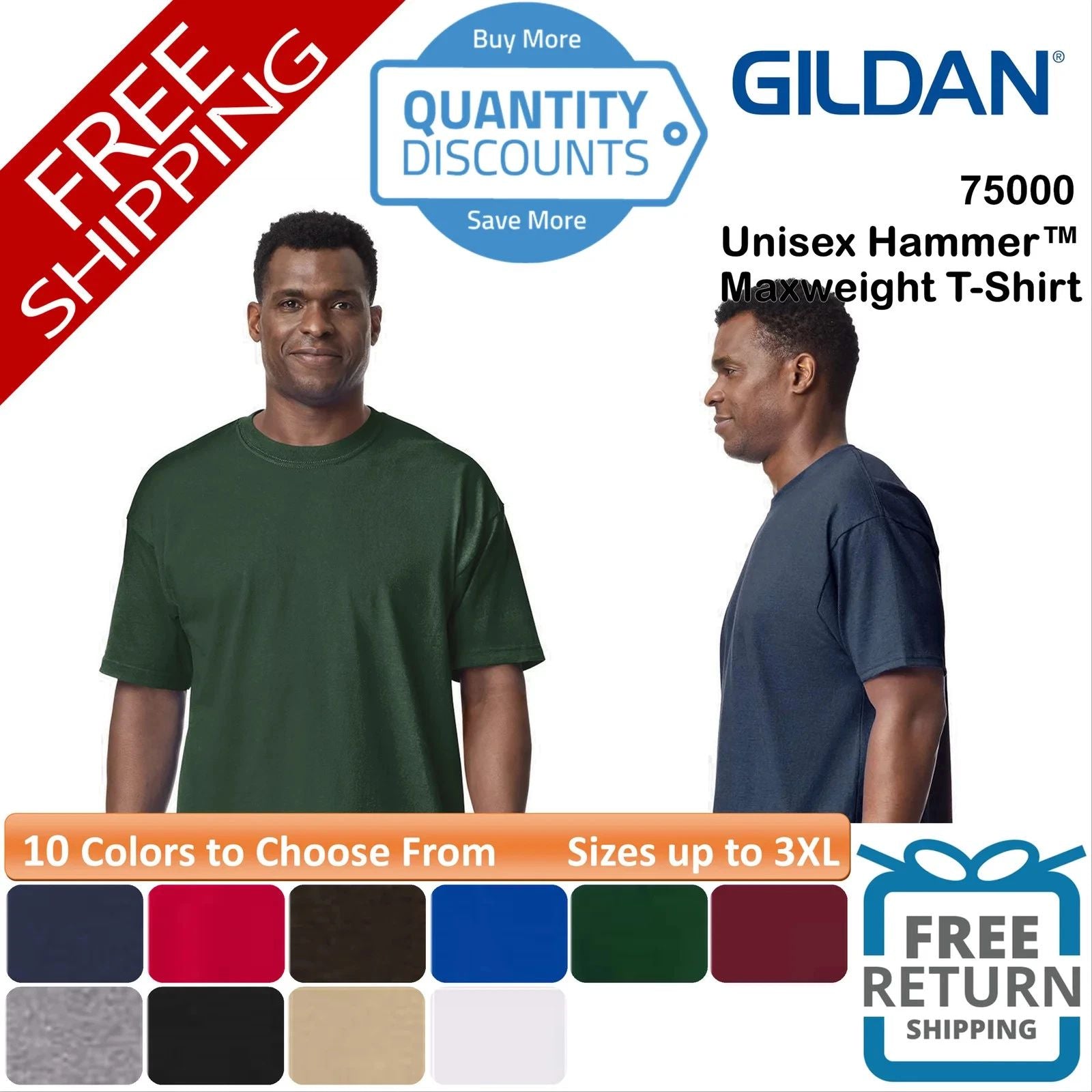 Gildan Unisex Hammer Short Sleeve Maxweight T-Shirt Up To 3XL 75000 Unisex T-shirt, Sweatshirt, Hoodie, Long Sleeve Tee - T-Shirt, Sweatshirt, Hoodie
