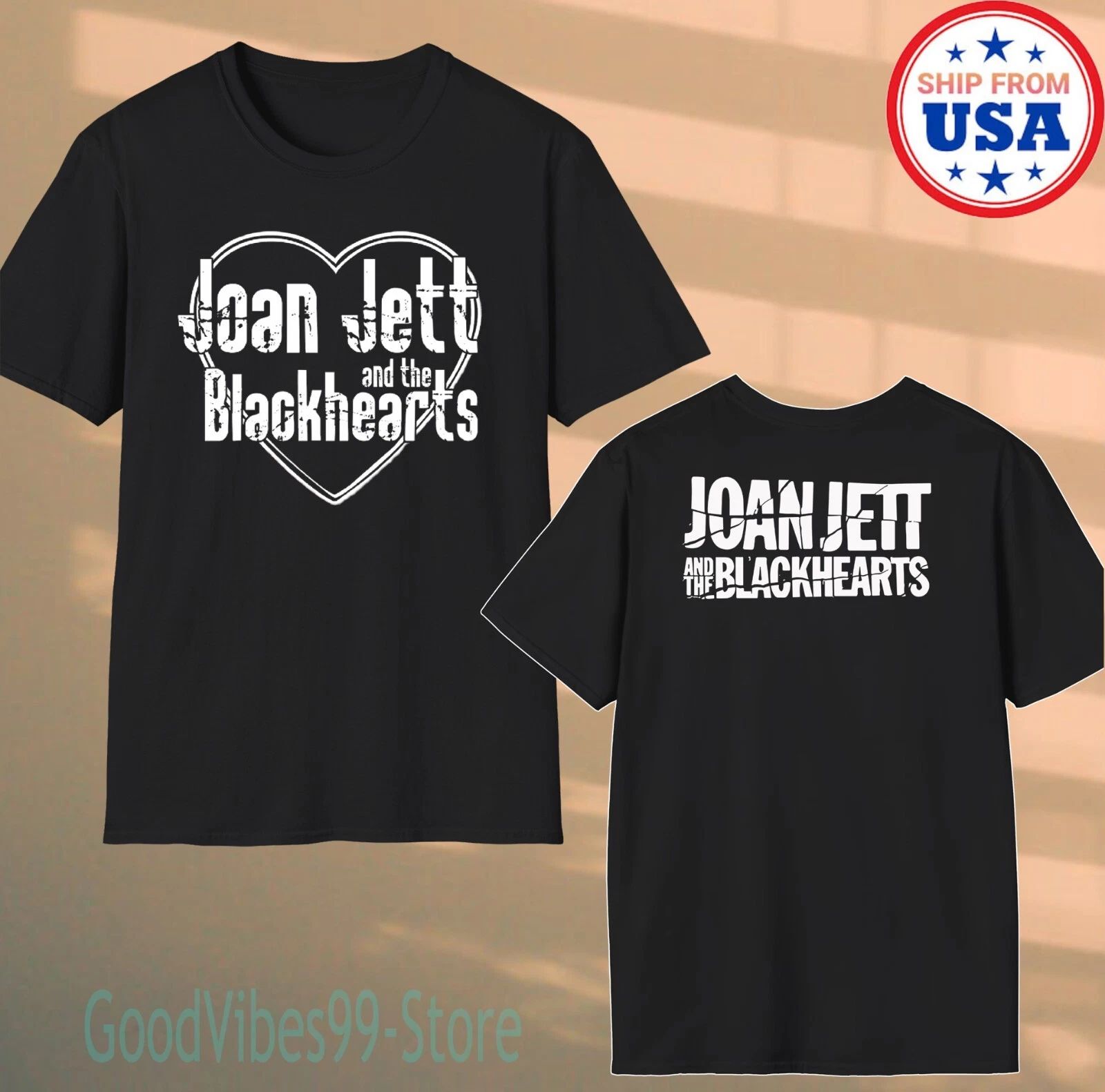 Joan Jett and The Blackhearts Men's Black Size S-5XL Unisex T-shirt, Sweatshirt, Hoodie, Long Sleeve Tee - T-Shirt, Sweatshirt, Hoodie