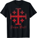 NEW LIMITED Knight Templar Cross Crusader Deus Vult Jerusalem Cross T-Shirt Unisex T-shirt, Sweatshirt, Hoodie, Long Sleeve Tee - T-Shirt, Sweatshirt, Hoodie