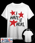 I hate it here please hold stars shirt Unisex T-shirt, Sweatshirt, Hoodie, Long Sleeve Tee - T-Shirt, Sweatshirt, Hoodie