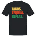 Tacos Tequila Repeat Colorful Quote Men's T-shirt Unisex T-shirt, Sweatshirt, Hoodie, Long Sleeve Tee - T-Shirt, Sweatshirt, Hoodie