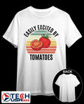 Easily excited by tomatoes shirt by teezill Unisex T-shirt, Sweatshirt, Hoodie, Long Sleeve Tee - T-Shirt, Sweatshirt, Hoodie
