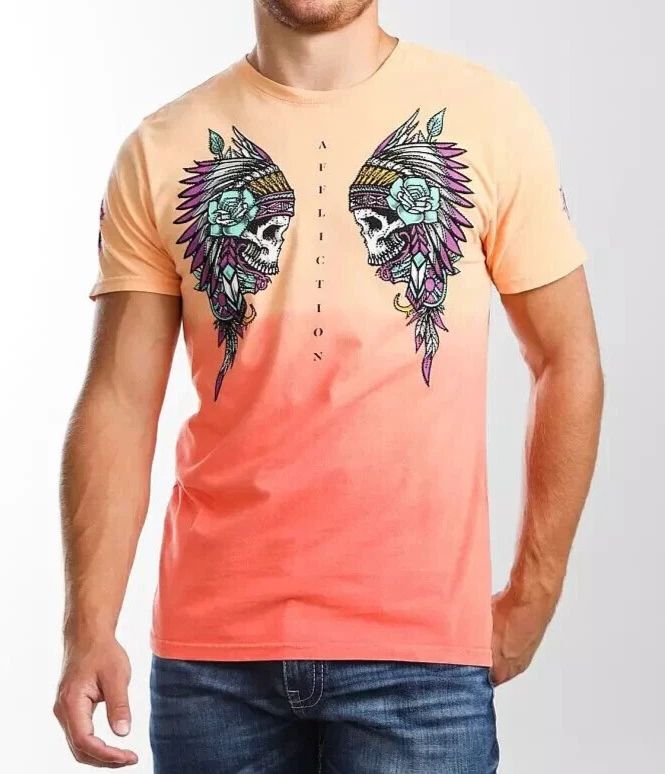 Affliction Men's Black Label Premium TWIN TRIBE" S/Sleeve Shirt; Limited - NWT Unisex T-shirt, Sweatshirt, Hoodie, Long Sleeve Tee - T-Shirt, Sweatshirt, Hoodie
