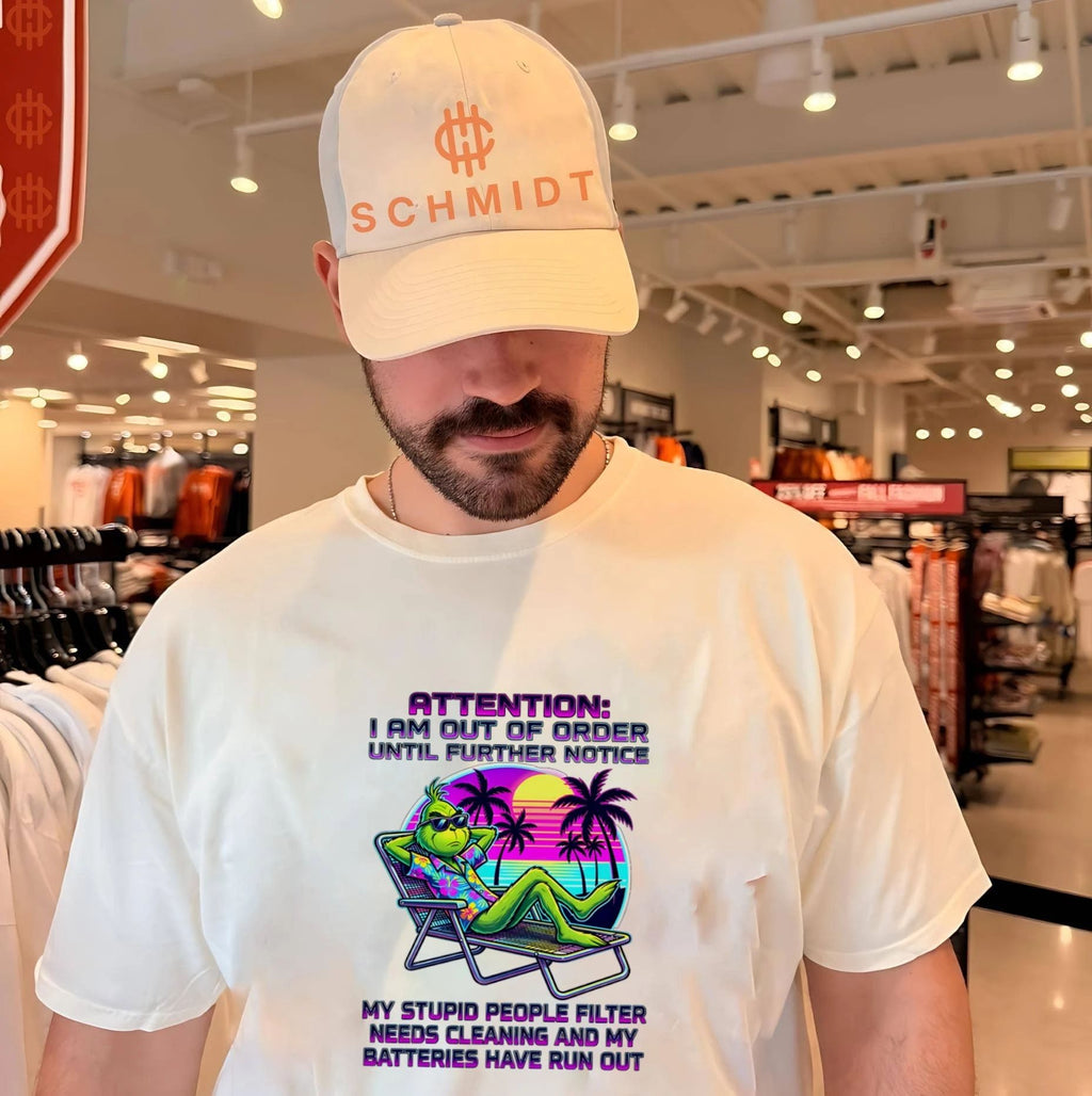 Attention I am out of order until further notice my stupid people filter needs cleaning Grinch shirt - T-Shirt, Sweatshirt, Hoodie