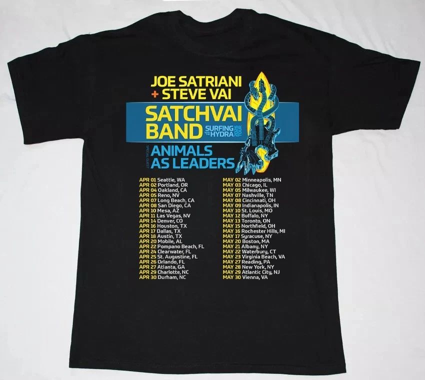 Joe Satriani and Steve Vai Announce 2026 North American SATCHVAI Band TourPP2699 Unisex T-shirt, Sweatshirt, Hoodie, Long Sleeve Tee - T-Shirt, Sweatshirt, Hoodie