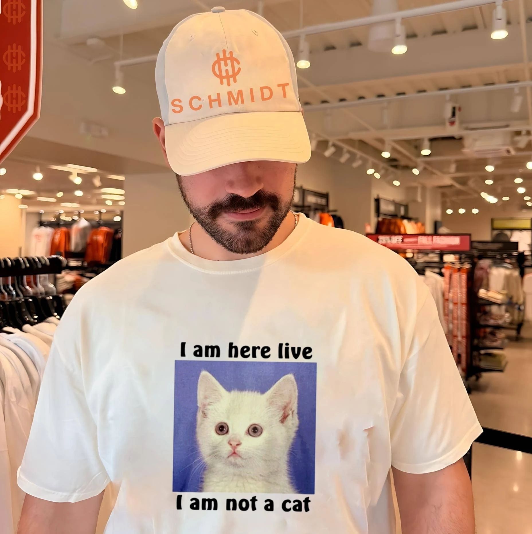 I am here live I Am Not A Cat shirt Unisex T-shirt, Sweatshirt, Hoodie, Long Sleeve Tee - T-Shirt, Sweatshirt, Hoodie
